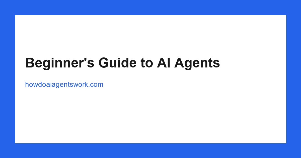 what is an ai agent What is an AI agent